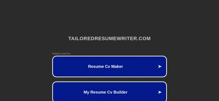 Screenshot Tailoredresumewriter