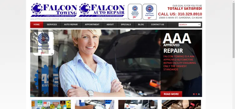 Screenshot Falcon Towing and Auto Repair