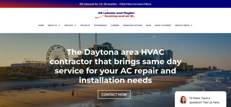 Screenshot All Volusia and Flagler Heating and Air