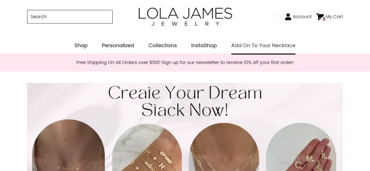 Screenshot Lola James Jewelry