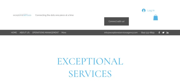 Screenshot Exceptional Services