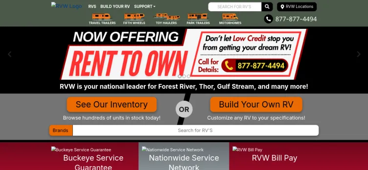 Screenshot Durnell's RV Sales, Inc dba RV Wholesalers