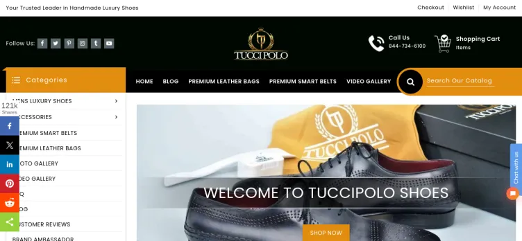 Screenshot TucciPolo Luxury Shoes & Bags