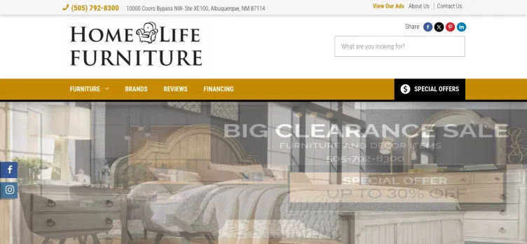 Screenshot Home Life Furniture