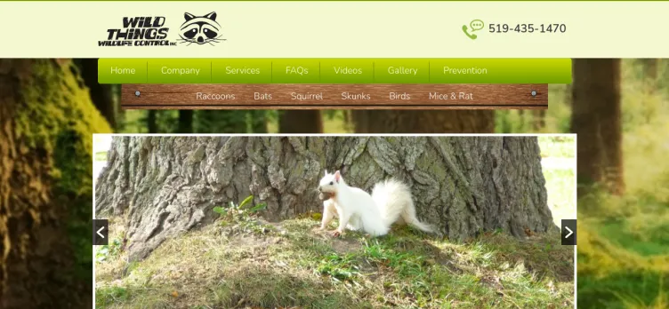 Screenshot Wild Things Wildlife Control