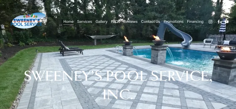 Screenshot Sweeney's Pool Service