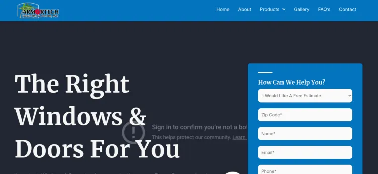 Screenshot Armortech Windows and Doors