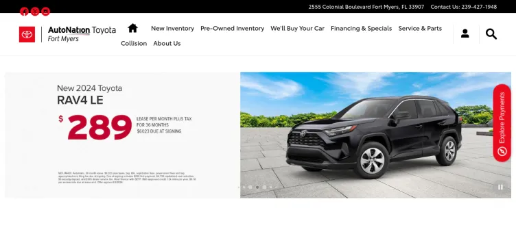 Screenshot AutoNation Toyota Fort Myers