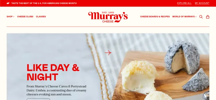 Screenshot Murray's Cheese