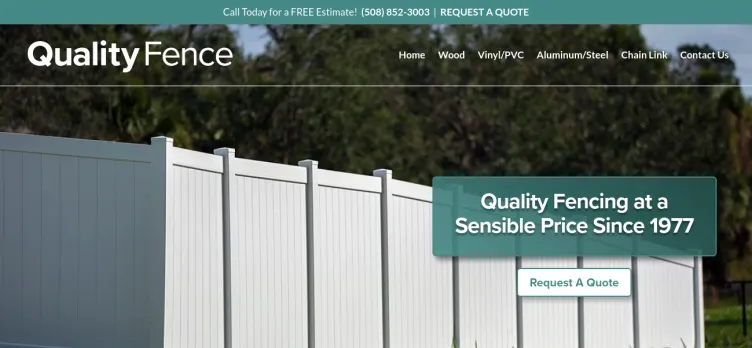 Screenshot Quality Fence Company