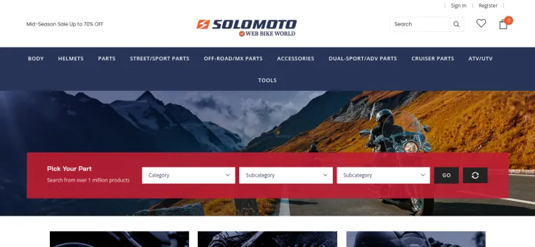 Screenshot SoloMotoParts