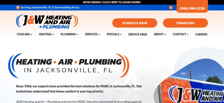 Screenshot J & W Heating & Air