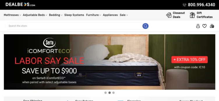Screenshot DealBeds.com