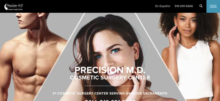 Screenshot Precision MD Cosmetic Surgery Center