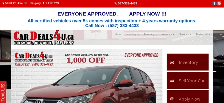 Screenshot Car Deals 4U