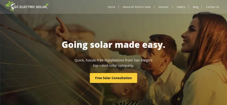 Screenshot G C Electric Solar