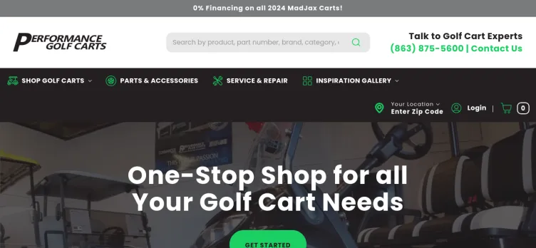 Screenshot Performance Golf Carts