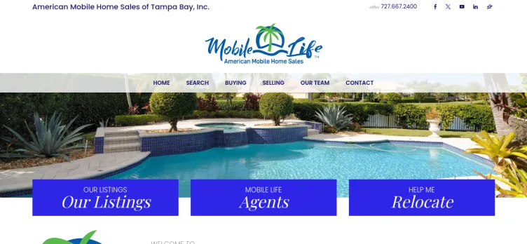 Screenshot American Mobile Home Sales of Tampa Bay