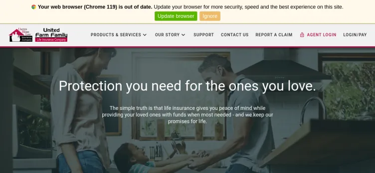 Screenshot United Farm Family Life Insurance Company