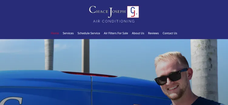 Screenshot Chace Joseph Air Conditioning