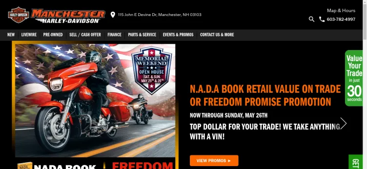 Screenshot Manchester Harley-Davidson