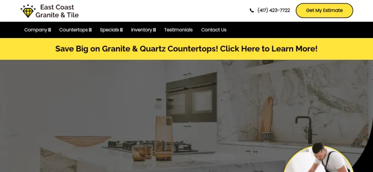 Screenshot East Coast Granite and Tile