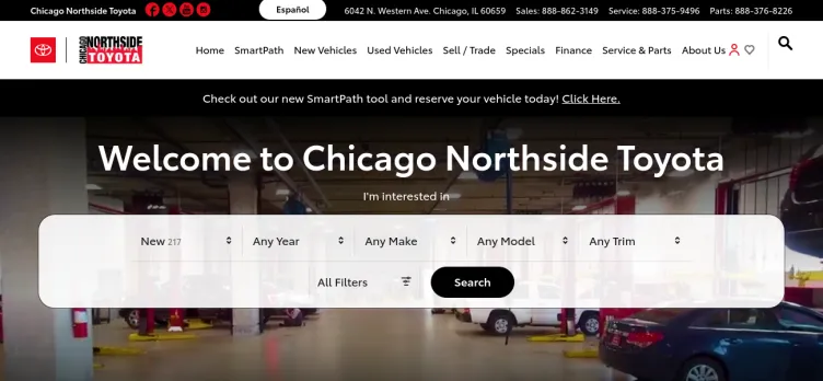 Screenshot Chicago Northside Toyota