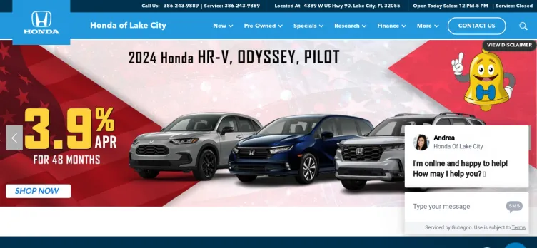 Screenshot Honda of Lake City