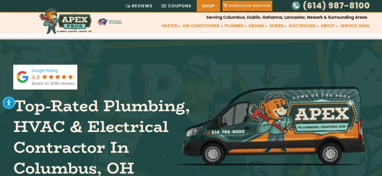 Screenshot Apex Plumbing Pros