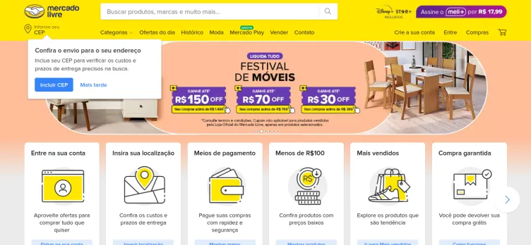 Screenshot Mercado Livre