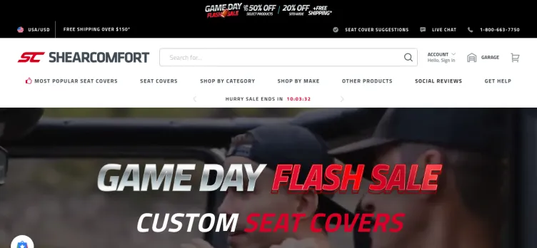 Screenshot ShearComfort Seat Covers