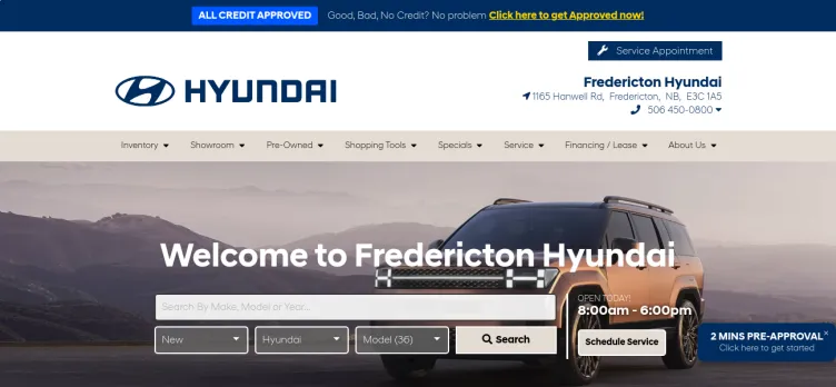 Screenshot Fredericton Hyundai