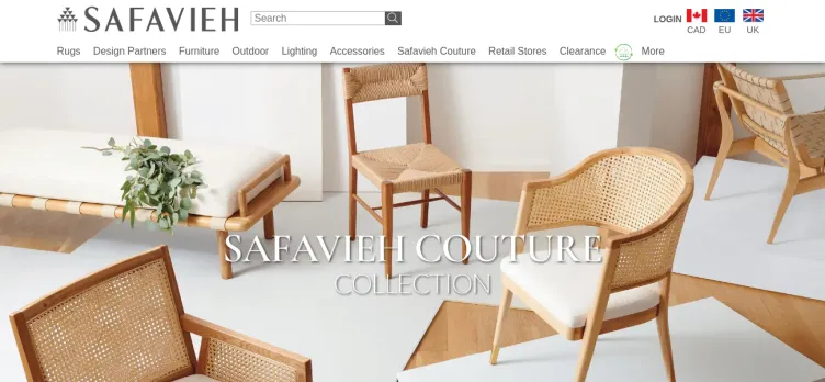 Screenshot Safavieh Home Furnishings