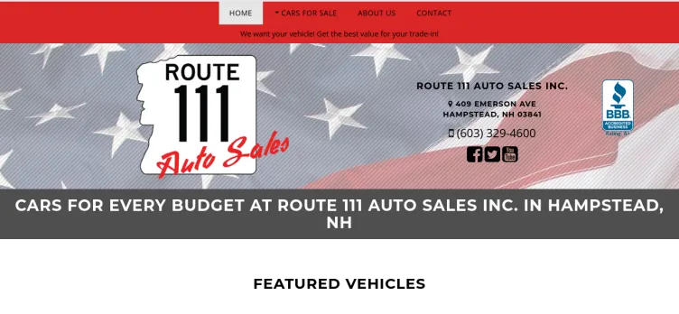 Screenshot Route 111 Auto Sales