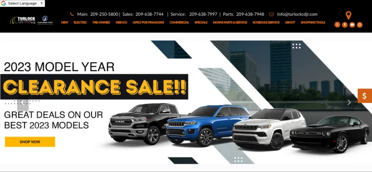 Screenshot Turlock Chrysler, Dodge, Jeep, Ram