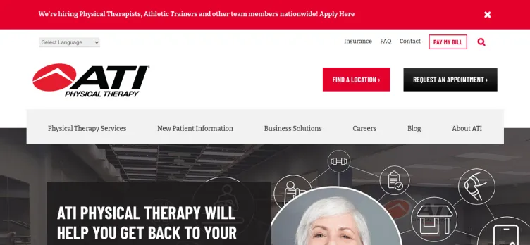 Screenshot ATI Physical Therapy