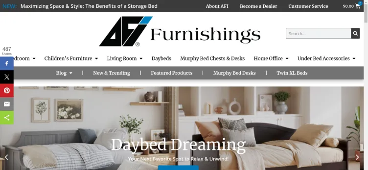 Screenshot AFI Furnishings