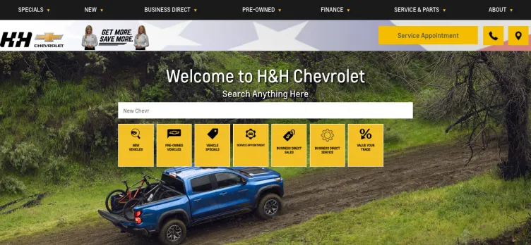 Screenshot H&H Chevrolet