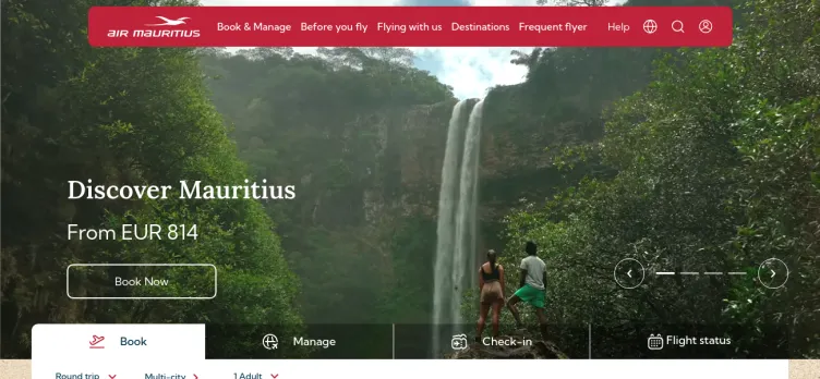 Screenshot Air Mauritius