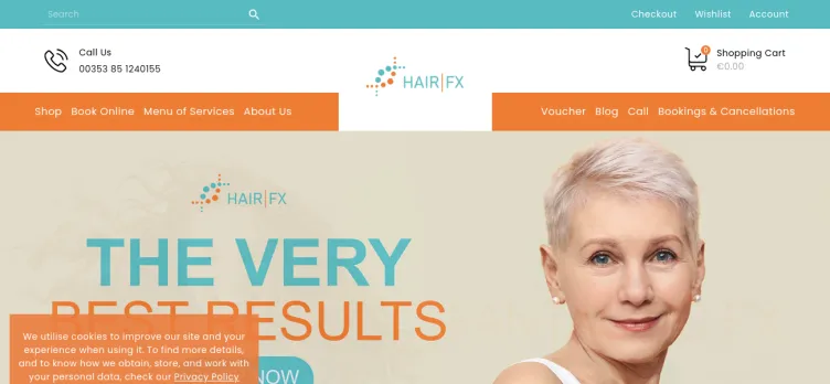 Screenshot Hair FX Salon Tipperary