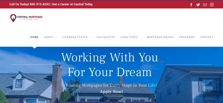 Screenshot Central Mortgage Funding