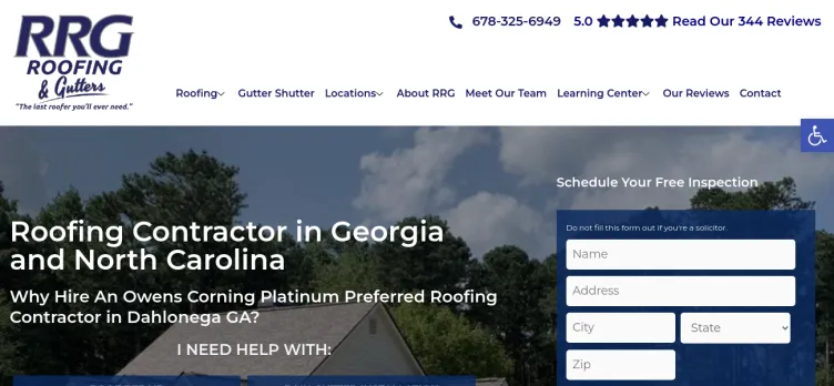 Screenshot Roofing Resources of Georgia