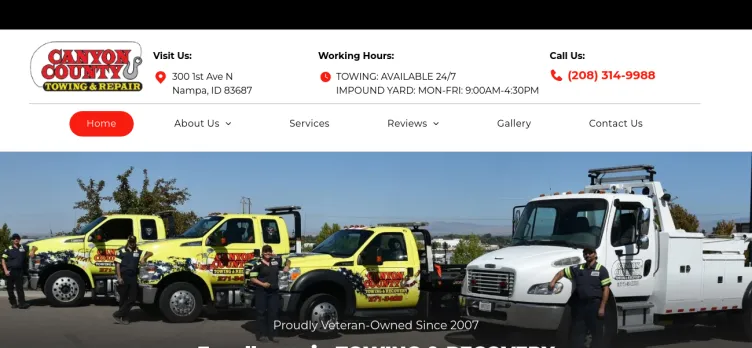 Screenshot Canyon County Towing and Recovery