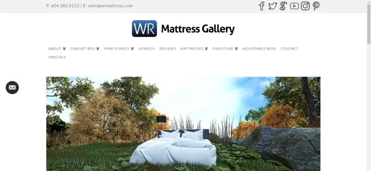 Screenshot WR Mattress Gallery