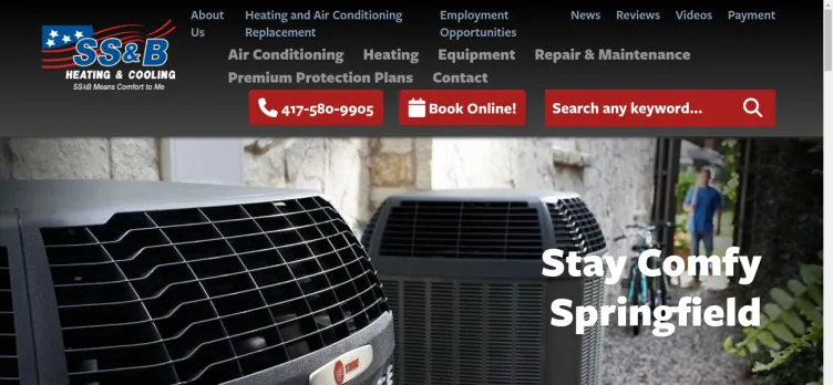 Screenshot SS&B Heating & Cooling