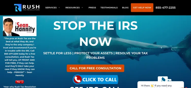 Screenshot Rush Tax Resolution