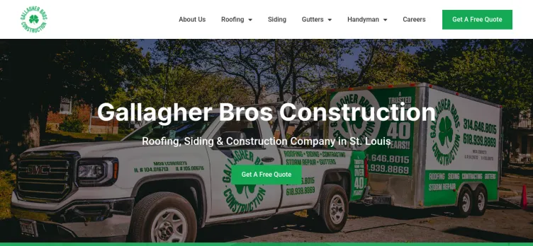 Screenshot Gallagher Brothers Construction