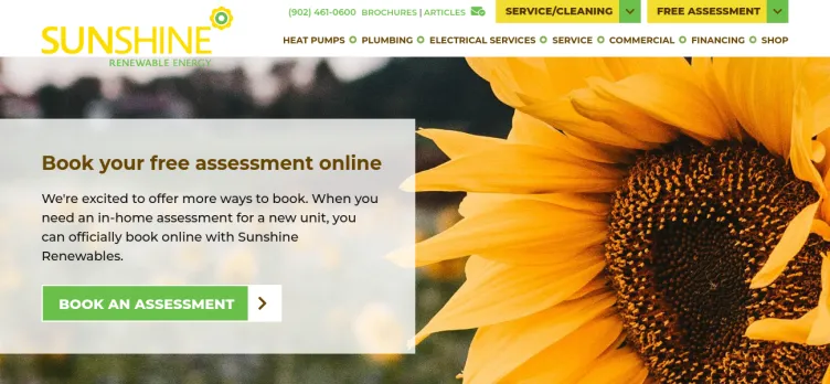 Screenshot Sunshine Renewable Energy