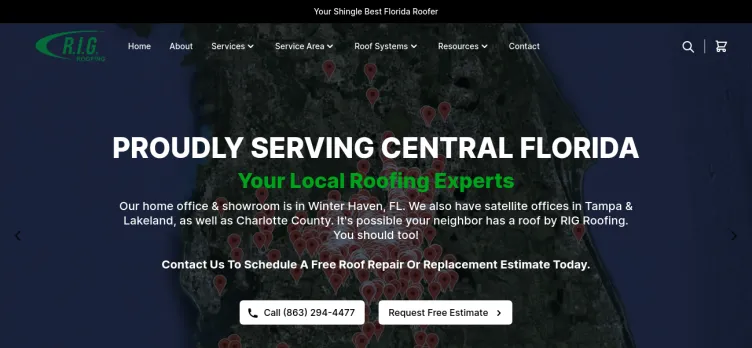 Screenshot R.I.G. Construction & Roofing