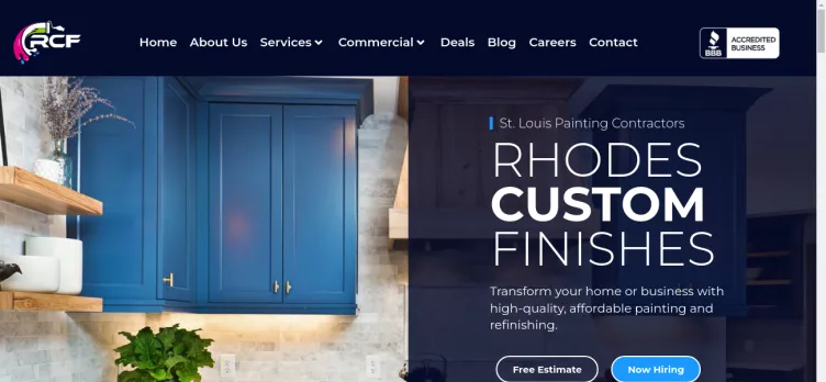 Screenshot Rhodes Custom Finishes Painting Company